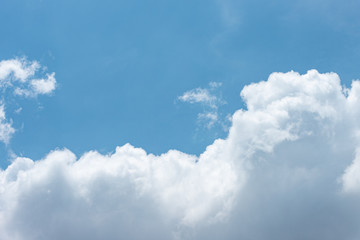 White cloud and blue sky background