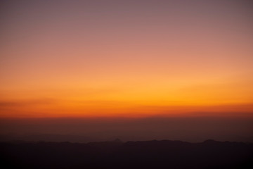 sunset and twilight of top of Thailand