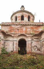 Ruins of old abandoned church, Russia