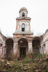 Fototapeta na wymiar Ruins of old church, Russia