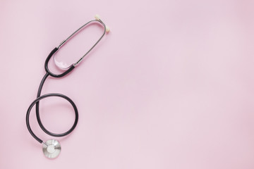 Fototapeta premium Flat lay medical composition with copyspace