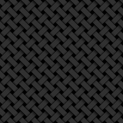 Vector seamless pattern. Black wicker ribbon.