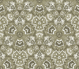 Kaleidoscope seamless pattern. Geometric abstraction on white background. Useful as design element for texture and artistic compositions.