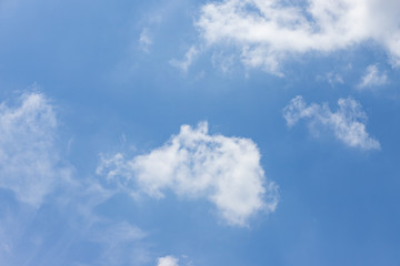 White cloud and blue sky background