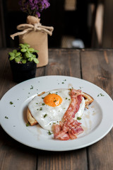egg and bacon breakfast