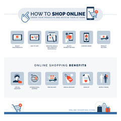 How to shop online and online shopping benefits