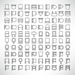 signage, signpost, road sign and billboard icons