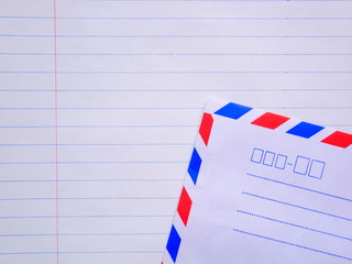 envelope on white background