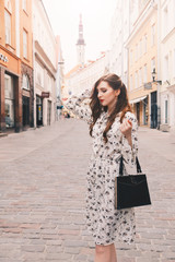 Obraz premium girl in retro dress