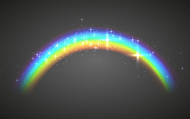 Realistic rainbow. Abstract Colorful Rainbow Template background.