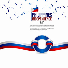 Happy Philippines Independence Day Celebration Vector Template Design Illustration