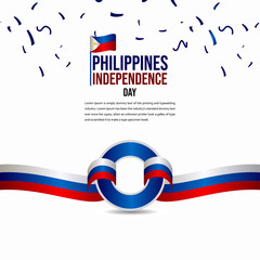 Happy Philippines Independence Day Celebration Vector Template Design IllustrationHappy Philippines Independence Day Celebration Vector Template Design Illustration