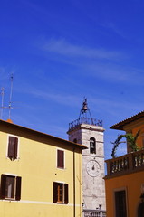 Obraz premium Clock tower in Chiusi, Tuscany, Italy