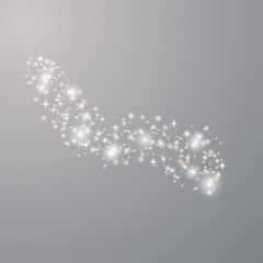 White sparks and golden stars