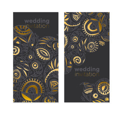 gray and gold paisley pattern for wedding