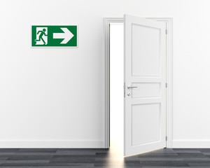 exit door sign symbol emergency escape evacuation 