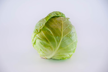 Fototapeta premium Green cabbage isolated on white background