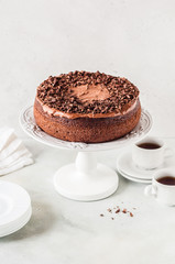Chocolate Cake with Chocolate Shavings
