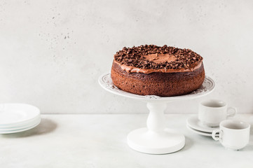 Chocolate Cake with Chocolate Shavings
