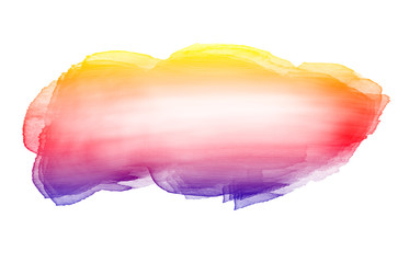 Creative horizontal banner from watercolor brush