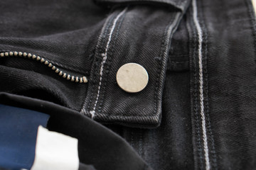 A Button Fly on  Jeans