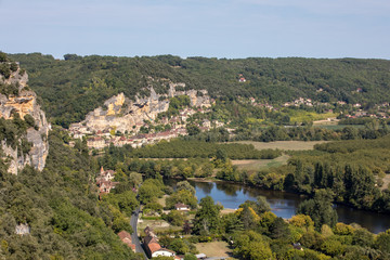 Obraz premium La Roque-Gageac scenic village on the Dordogne river, France