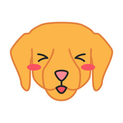 Labrador cute kawaii vector character