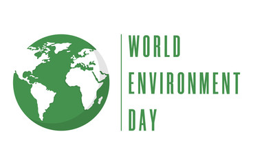 World Environment Day. Creative poster or banner. Ecology planet. Eco friendly design. Vector illustration.