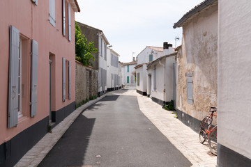 Fototapeta na wymiar Ile de Re classic street in Les Portes en Re France south west