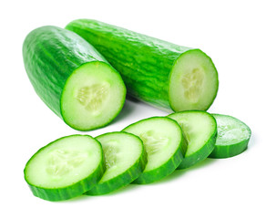 Cucumber isolated on white background