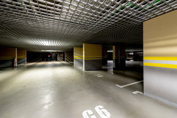 Underground garage for cars in a modern premium building