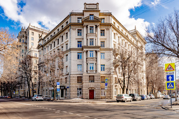 Old residential buildings in the historical center of Moscow