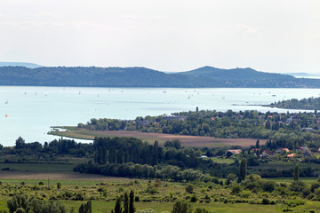 View of the Tihany penisula from the Somlyo mountain