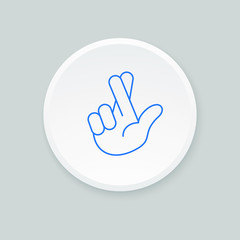 Obraz premium Thin line hand icon. Vector illustration.