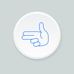 Thin line hand icon. Vector illustration.