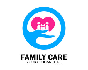 Family care love logo and symbols template