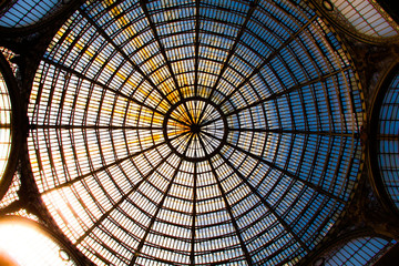 glass roof of an old building