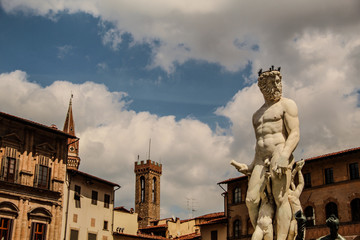 statue of neptune in florence italy