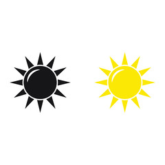 Sun icon vector isolated on white background