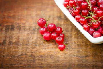 Fresh organic currants in healthy diet - healthy food