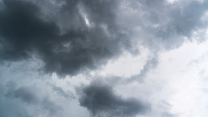 clouds in the gray sky