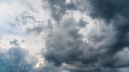 clouds in the gray sky