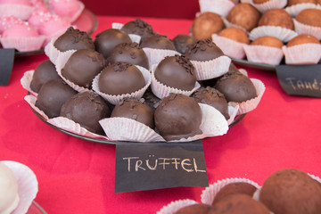 Finest collection of Hungarian cookies and cakes, on streets of Szeged city, Hungary