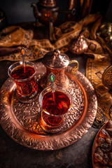 Two cups of turkish tea