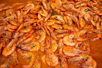 Seafood spicy shrimps stew
