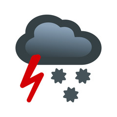 Hail Thunderstorm Icon 