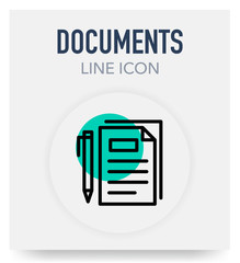 Documents Line Icon