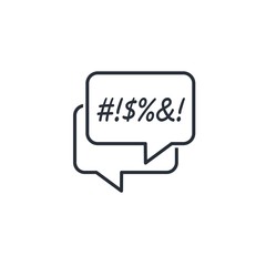 The swearing  . Feedback Line Icon. Vector linear icon.