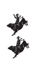 cowboy riding a rodeo