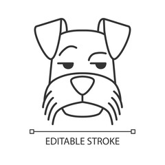 Mini Schnauzer cute kawaii linear character